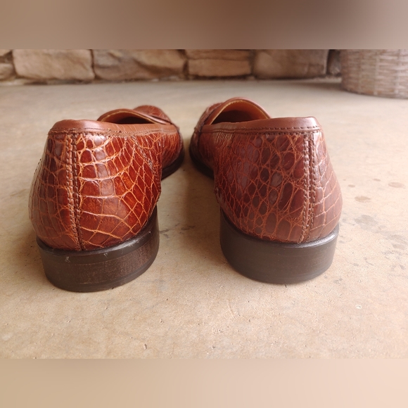 Zelli Palm Beach Genuine Crocodile Cognac Loafer main image 12